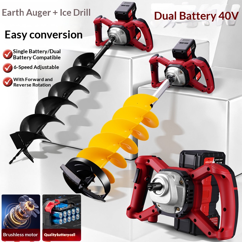 Power Tools For Construction - Taladro Eléctrico de 21V con Batería