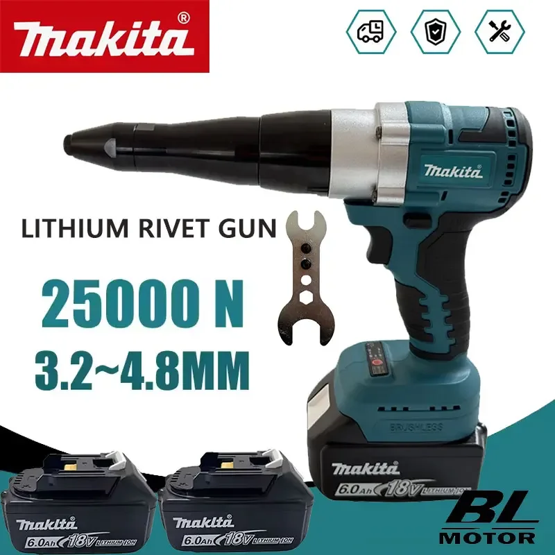 Power Tools Universal Battery - Pistola remachadora eléctrica sin escobillas Makita