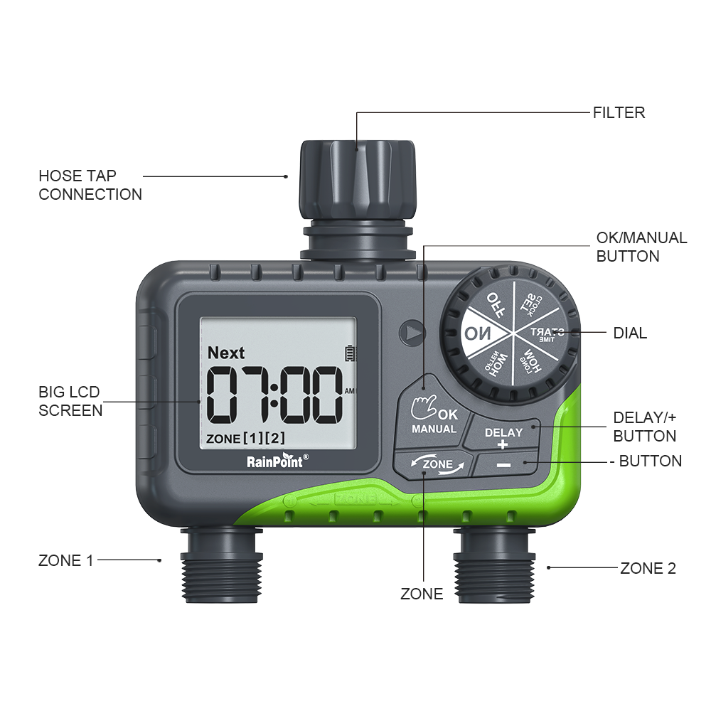 # Temporizador de Riego Rainpo - Power Tools Zones reseña y precio