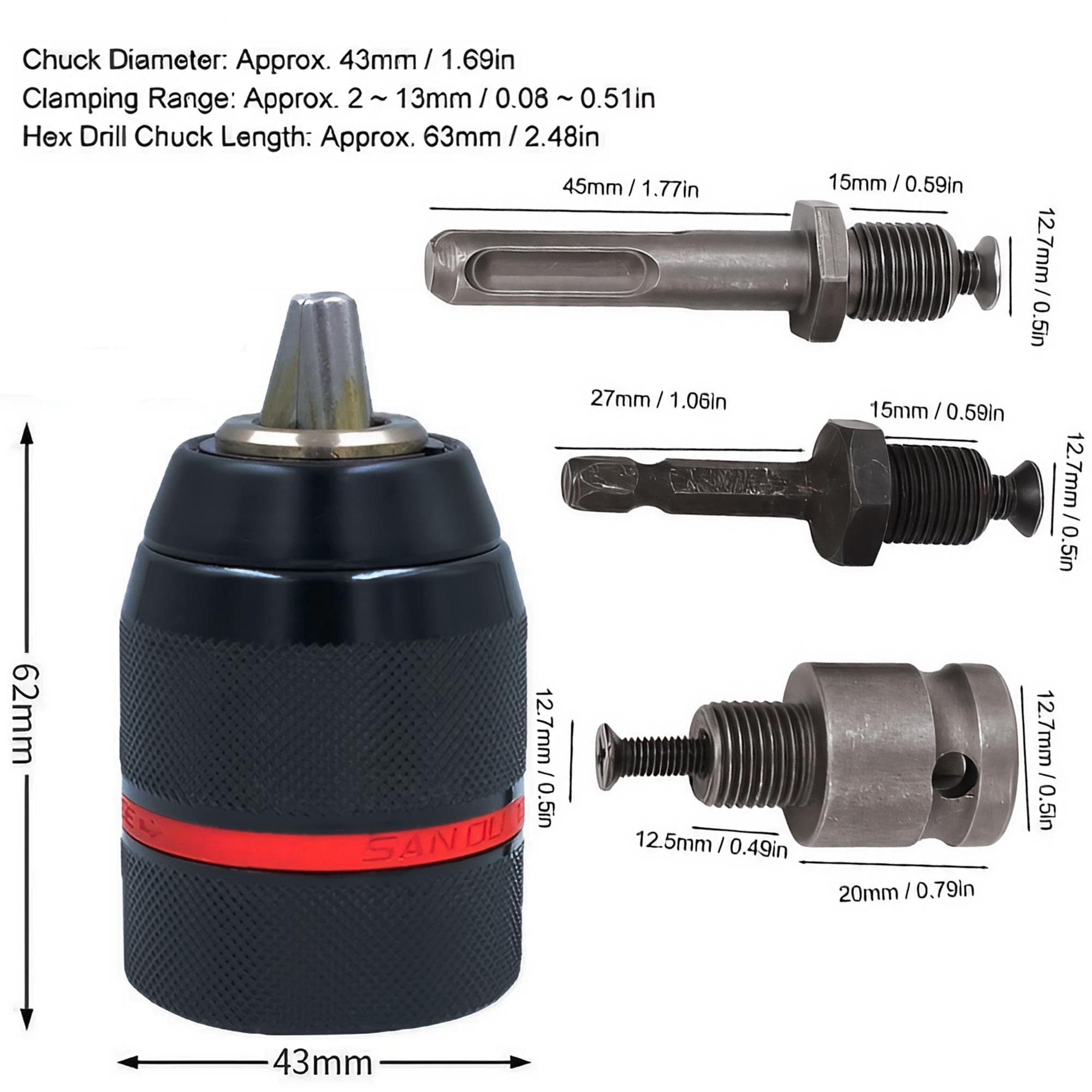 Portabrocas sin llave de alta  - Power Tools For Construction reseña y precio