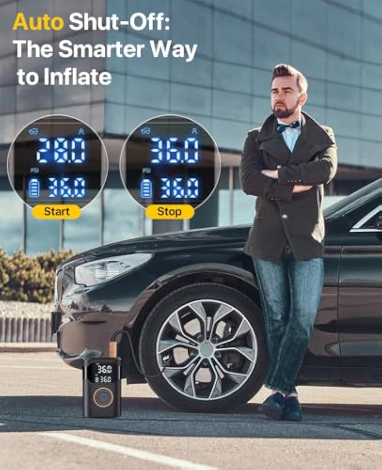 Inflador de neumáticos inalámb - Air Compressor Mini reseña y precio