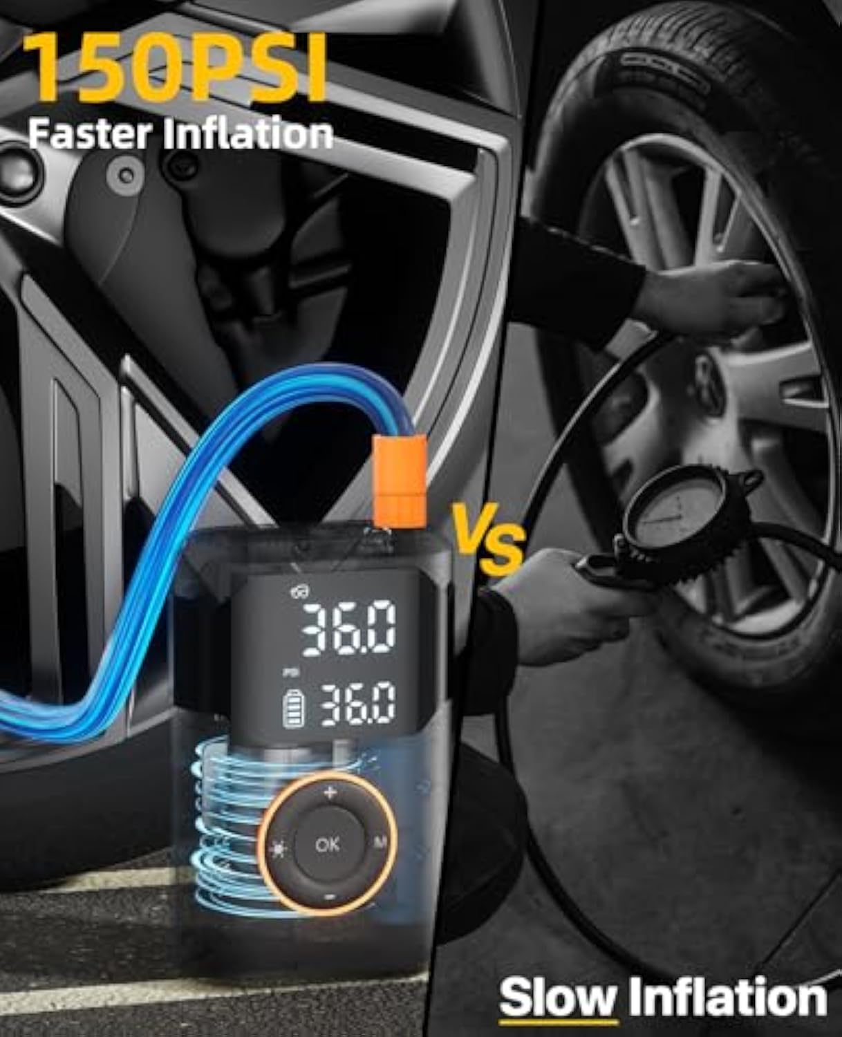 Inflador de neumáticos inalámb - Air Compressor Mini reseña y precio