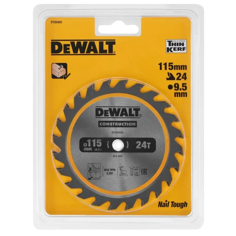 DEWALT DT20420 hoja de sierra  - Power Tools For Construction reseña y precio