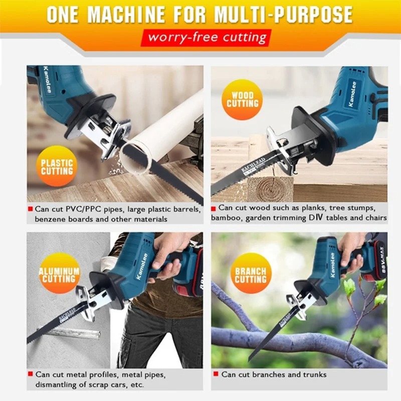 Kamolee-Sierra eléctrica recíp - Reciprocating Saw Cordless reseña y precio