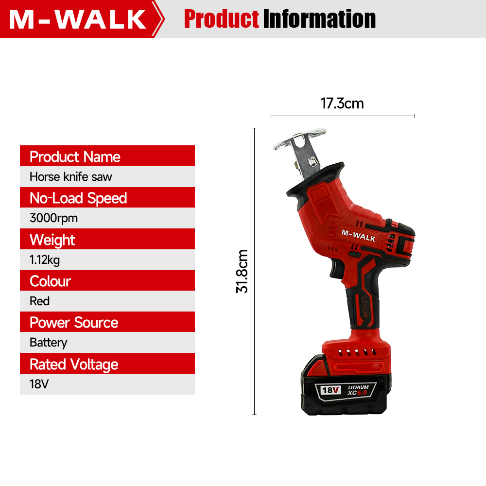 Sierra recíproca sin escobilla - Reciprocating Saw Cordless reseña y precio